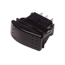 Progressive Automations Rocker Switch Momentary - 20A - Red LED - Waterproof