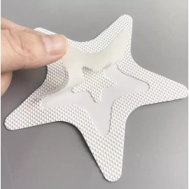 FoxYaye 5 Sets of Anti Slip Stickers Star Bath Shower Grip Non-Slip Safety White 15pcs