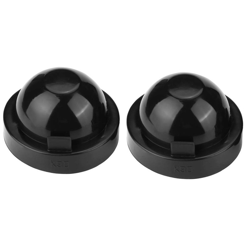 2 Pcs 90mm Black Rubber LED Headlight Dust Cover Dust