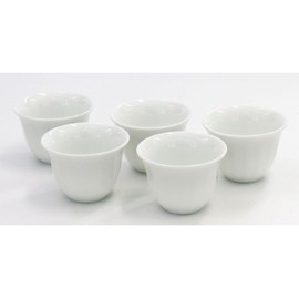 Yamaki Ikai F1402 Bifu Warped Small Sencha Tea Hexagonal White