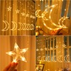 FUCHSUN LED Moon Star Curtain String Lights, 138 LED USB