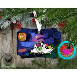 Unbranded TrickOr Treaters & Scary Witch Great Pumpkin Berlin Shape MDF Hardboard Ornament