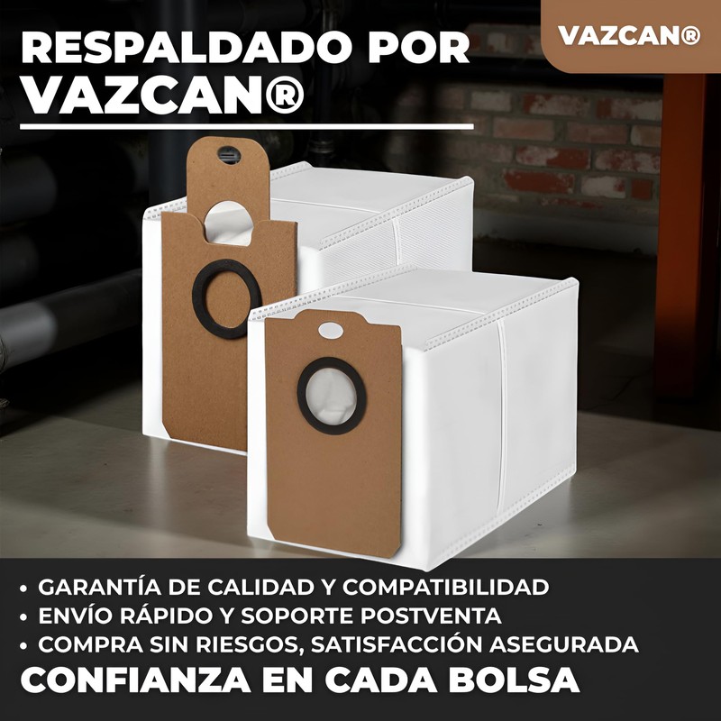 VAZCAN® 6 Replacement Bags Compatible with Cecotec Conga 2299, 2499,