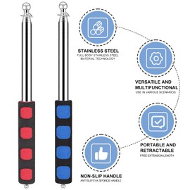 DOINEUFL Telescopic Flag Pole, Handheld Telescopic Pole, Extendable Flag Pole Telescopic Flag Pole Festival, Portable Flag Pole for Teaching