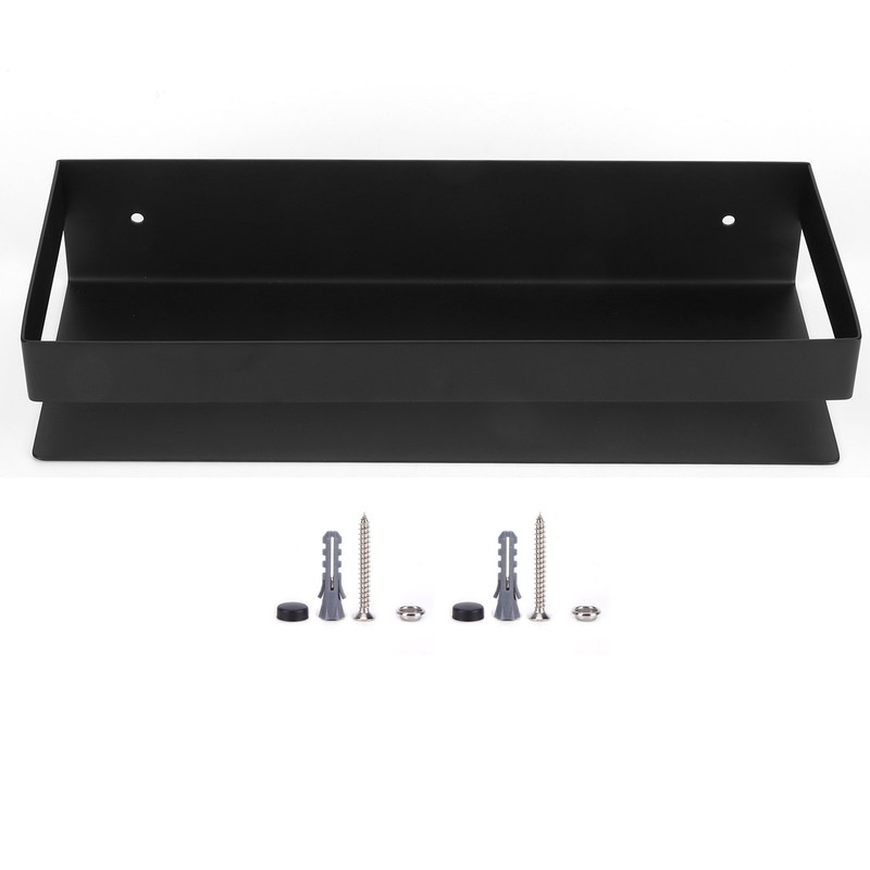 30cm Matt Black Shelf Stainless Steel Bathroom Shelf Kitchen Storage