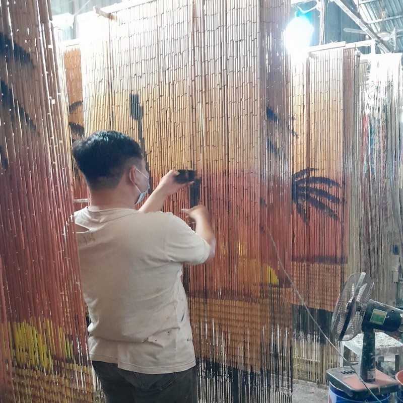 Sunset Palm Tree Beaded Curtains for Doorways, Door Beads Curtains,