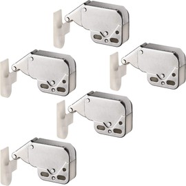 Gedotec Mini Spring Catch | Mini-Latch | Nickel-Plated Latch for Drawers, Cabinets, Storage Boxes for Seamless & Smoother Opening | Durable & Easy to Install | Pack of 5