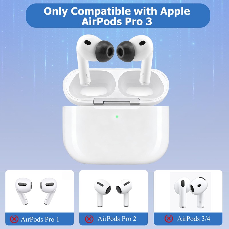 Updated Memory Foam Tips for Newest AirPods Pro 3, Extra