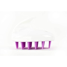 Zyllion Scalp Massager Dandruff Brush - For Exfoliating Treatment, Shampoo Scrubbing, and Hair Growth (Purple)