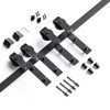 EaseLife 5FT Bypass Double Sliding Barn Door Hardware Kit, Single