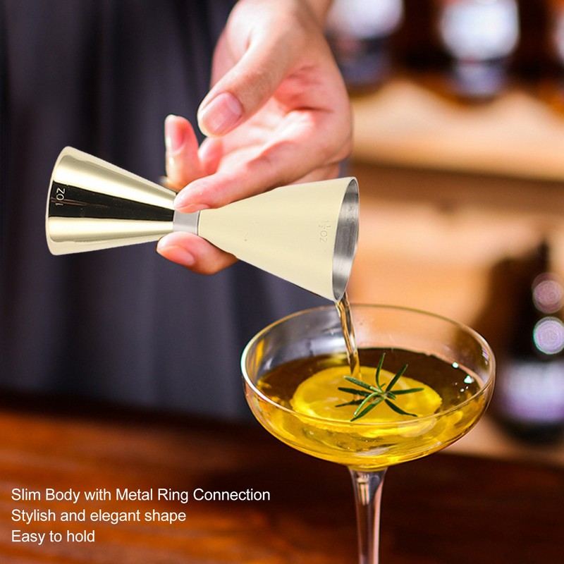 Cocktail Jigger Double Ended 304 Stainless Steel Bar Measuring Cup