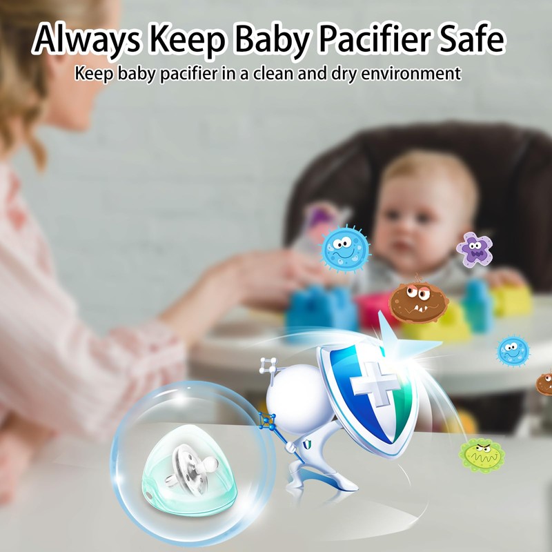 Nisxabebe Pacifier Case,3 Pack BPA Free Pacifiers Holder Case with