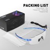 KAPVOE Photochromic Frameless Cycling Glasses for Men Women Running Sport