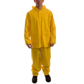 Tingley Tuff-Enuff Plus S62217 2-Piece Waterproof Suit With Attached Hood, 3X, Yellow