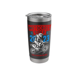 Motocross Dirt Bike Motorcycle Racing Design Stainless Steel Insulated Tumbler