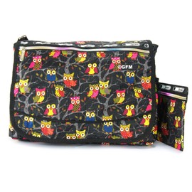 GFM® School Messenger Shoulder Bag - Owl - (Style 1- Design No: OT-KL-6212)