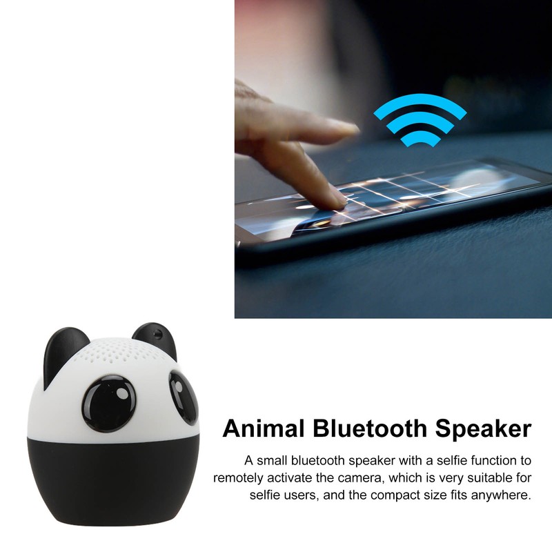 Pet Mini Bluetooth Speaker Cute Animal Wireless Loudspeaker with Selfie