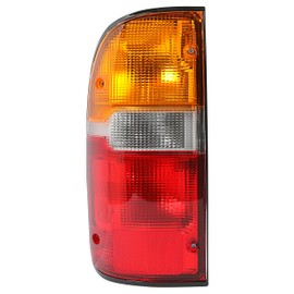 ECOTRIC Tail Light Compatible with 1995-2000 Toyota Tacoma Truck Lamp Taillight Rear Signal Brake Light Driver Side Left w/Bulb(s) Replacement for TO2800116 8156004030