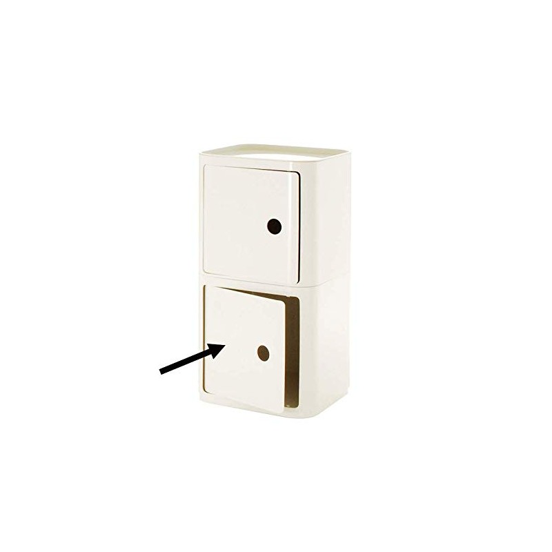 Kartell 497803 Door Componibili 30.5 x 32.5 cm ABS (Acrylonitrile Butadiene Styrene), Opaque