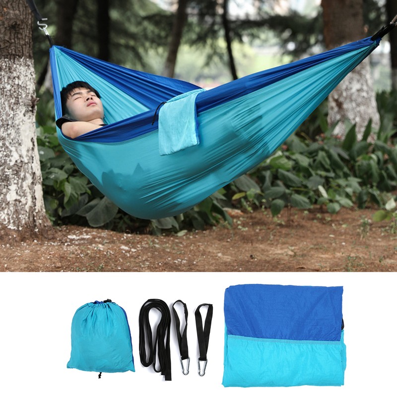 Outdoor Camping 2 Person Multifunctional Hammock Nylon Swing Bed with