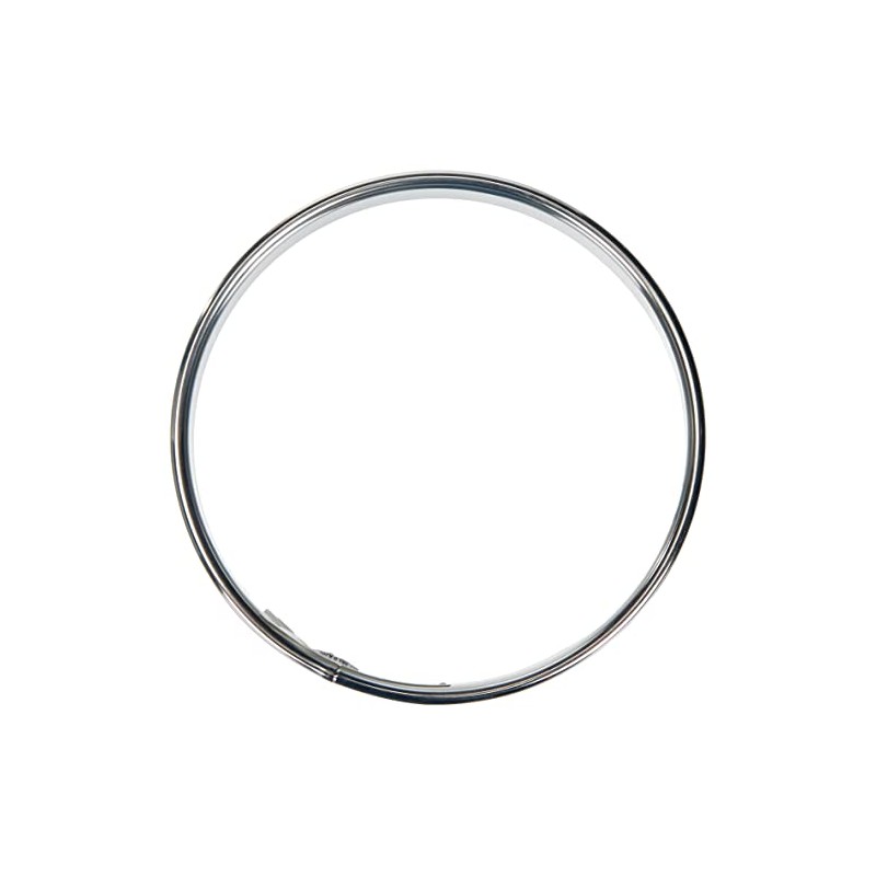 De Buyer Circular Tart Frame with Rolled Edge, Stainless Steel,