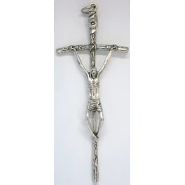 Generico 10.494.30 Pastoral Cross Pope John Paul II Galvanised Silver Pope with Ring 13 cm