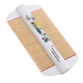 TOVINANNA Double Sided Bamboo Comb for Pets Fine Teeth Grooming Tool Lightweight Portable Hair Brush for Thick Dry Wet Hair Minimalist Design for Easy Debris Visibility