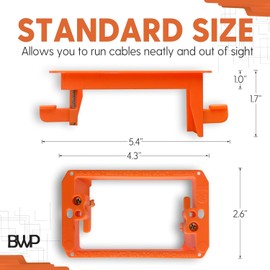 1 Pack Low Voltage Mounting Brackets 1 Gang for Drywall Outlet Cable Pass Through Wall Plates - Cable Wall Plate Bracket for Old Work, Telephone Wires, Network Cable, HDMI, Coaxial & Speaker Wire