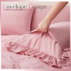 Horbaunal 2 Pack Pink Ruffle Pillowcases Queen Size, 20" x