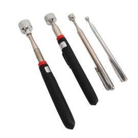 Juego de 5 Herramientas de Recogida Magnética Extensible de 15 Libras, 10 Libras, 3,5 Libras, 1,5 Libras, Agarrador Magnético Telescópico de Acero Inoxidable y Espejo de