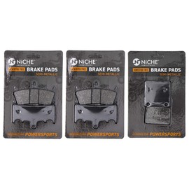 NICHE Brake Pad Set for Kawasaki Ninja ZX12R ZX7R ZRX1200R ZRX1100 43082-1251 43082-1257 Front Rear Semi-Metallic
