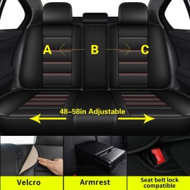 Unbranded Faux Leather 2-Seat Covers For Ford Maverick 2022-2023 Accessories Pad Protector