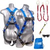 Palmer Safety Full Body Construction Harness with 5 Point Adjustment,...