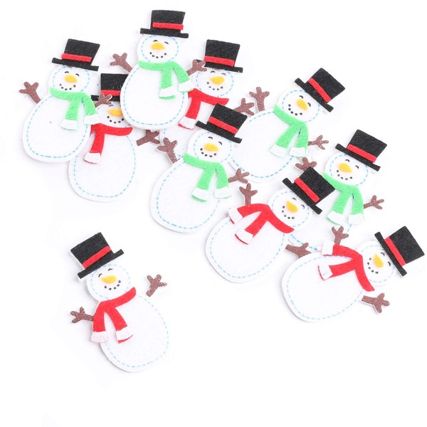 Package of 30- Jolly Felties Snowmen in Top Hats with Sticky Backs