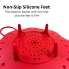 Silicone 11" Large Steamer Basket with Handle – Flexible Nonstick