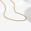 Engminguoz 14K Plated Gold Rope Chain Necklace For Men and