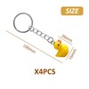 4 Pieces Small Yellow Duck Keychains, Creative Cartoon Keychains, Mini