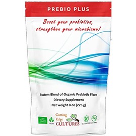 Cutting Edge Cultures Prebio Plus Prebiotic Fiber Powder Best Custom Blend of Organic Prebiotic Fibers Dietary Supplement 8 oz