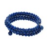 LTC Designs Adjustable 3 Strand 4mm Lapis Lazuli Coil Bracelet