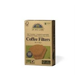 Coffee filters No.4 large unbleached 100 filters
