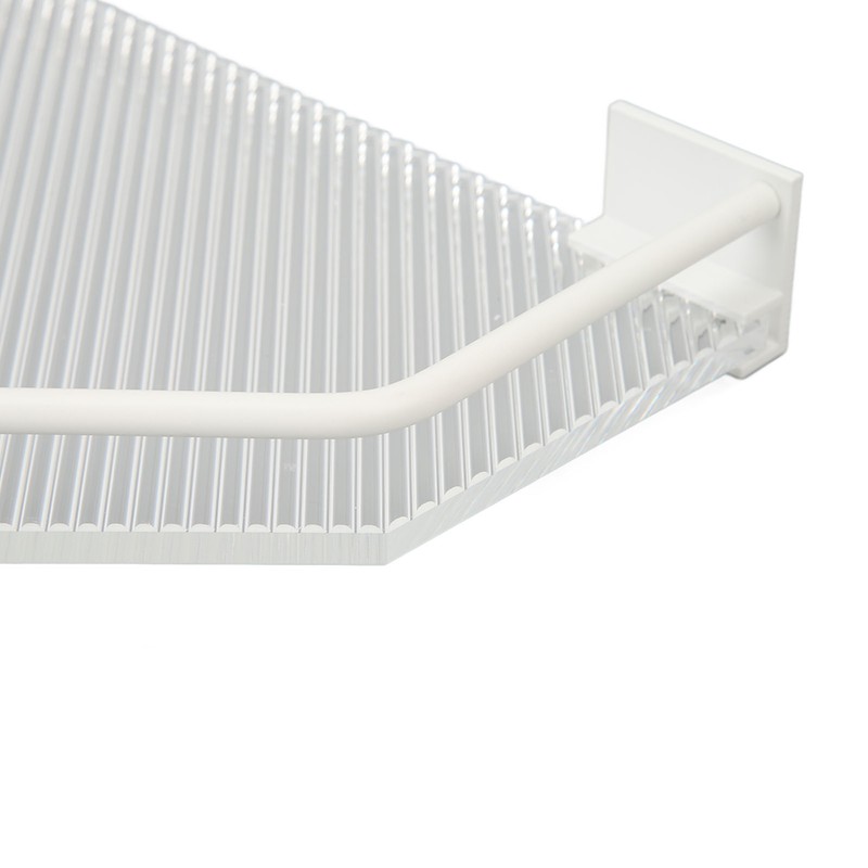 Drill Free Acrylic Bathroom Storage Shelf Space Aluminum Wall Mounted