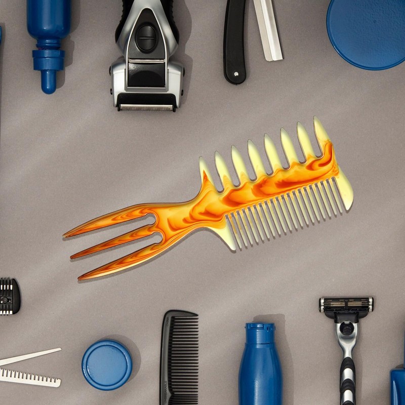 Styling Comb, 3 In 1 Fish Tail Bone Shape, Wide