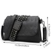 RainboSee Women Punk Skull Shoulder Top-Handle Bag Rivet Purse Handbag