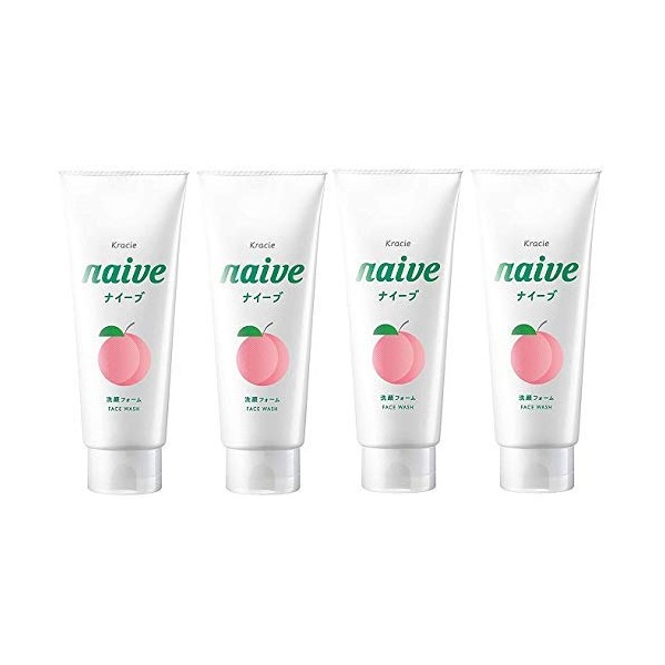 Naive Facial Cleansing Foam (Formulated with Peach Leaf Extract), 4.6