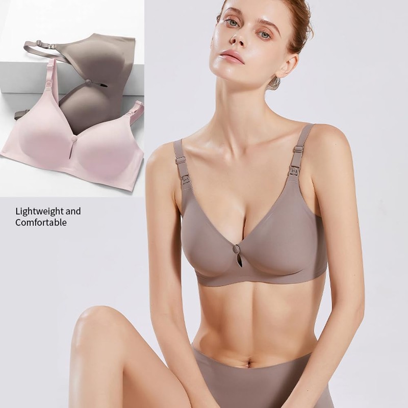 ZUMIY Nursing Maternity Bra, Sleep Nursing Bralette, Seamless Pregnancy Nursing