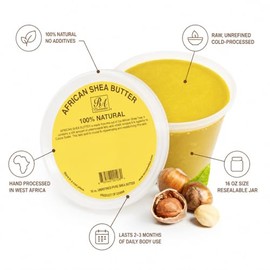 Ra Cosmetics African Shea Butter 100% Natural, 16 Oz