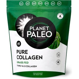 Planet Paleo Pure Collagen Powder (60 Servings, 450g) | for Healthy Skin, Joints, and Gut Health | Grass Fed, Non-GMO and Gluten-Free Bovine Collagen