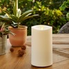Luminara Outdoor Flameless LED Ivory Candle Melted Edge 3.75" x