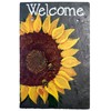 Welcome Sunflower Chalk Art Painted Sign on 12 by 8