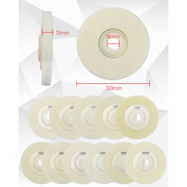 TIKSCIENCE4 Inch Sponge Fiber Polishing Pads for Marble & Granite, Stone Cleaning and Renovation Polishing Sheets, Fit for Artificial Stone, 11-Piece Set
